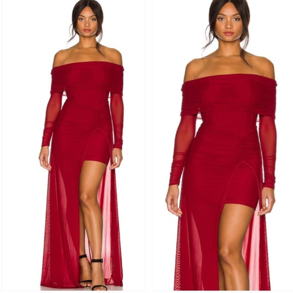 HAMPTON GOWN IN DEEP GARNET - Picture 1 of 16